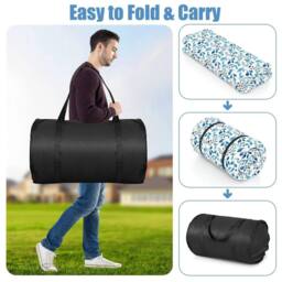 SPETLEK Floor Mattress Futon Mattress 190 x 120 x 10cm-Blue in Blue - Size: Single - thumbnail 3