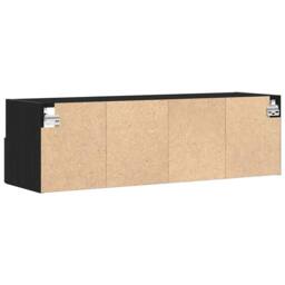 Berkfield Home TV Wall Cabinet Black Oak 100x30x30 cm Engineered Wood - Size: 100 x 30 x 30 cm - thumbnail 8
