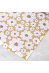 Artsy Mats Green & Cream Flower Doormat in Yellow - Size: 40 cm x 70 cm - thumbnail 2
