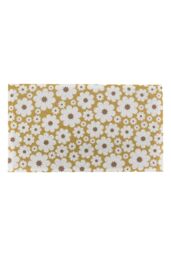 Artsy Mats Green & Cream Flower Doormat in Yellow - Size: 40 cm x 70 cm - thumbnail 3