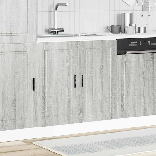 "Berkfield Home Sink Base Cabinet¬†""Porto"" Grey Sonoma 80x46x81.5 cm¬†Engineered Wood - Size: 80x46x81.5 cm" - image 1
