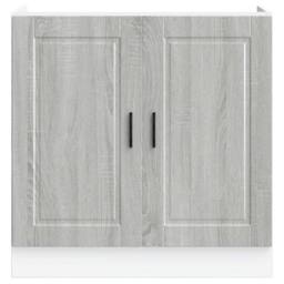 "Berkfield Home Sink Base Cabinet¬†""Porto"" Grey Sonoma 80x46x81.5 cm¬†Engineered Wood - Size: 80x46x81.5 cm" - thumbnail 4