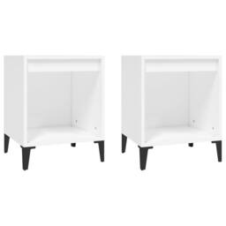 Berkfield Home Bedside Cabinets 2 pcs White 40x35x50 cm - Size: 40 x 35 x 50 cm - thumbnail 1