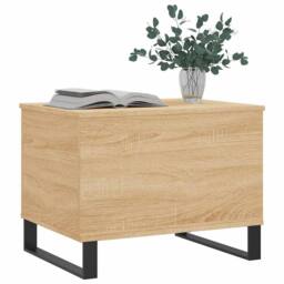 Berkfield Home Modern Coffee Table Sonoma Oak 60x44.5x45 cm Engineered Wood in Brown - thumbnail 4