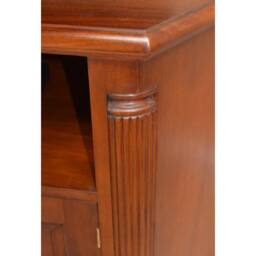 Lock Stock and Barrel Furniture Ltd Solid Pillar Corner TV Unit - Mahogany Wood - L53 x W109 x H67 cm in Brown - thumbnail 3