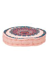 Living and Home Ethnic Geometric Round Tatami Seat Cushion in Pink - thumbnail 7