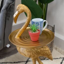 Madison & Mayfair Side Table Flamingo Antique Gold - thumbnail 2