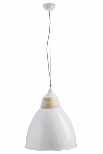 Orsina Large Grey Bell Shaped Pendant Light, Hanging Light for Dining Room or Kitchen, Ceiling Light Fixture in White - image 1