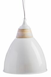 Orsina Large Grey Bell Shaped Pendant Light, Hanging Light for Dining Room or Kitchen, Ceiling Light Fixture in White - thumbnail 2