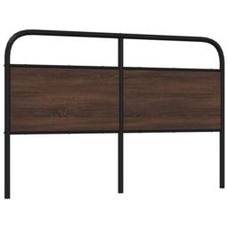 Berkfield Home Headboard Brown Oak 160 cm Steel & Engineered Wood - thumbnail 5
