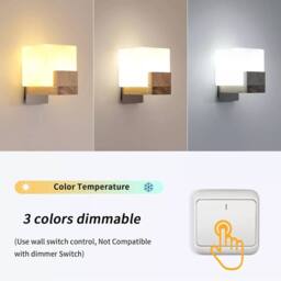 SPETLEK Modern LED Wall Lamp Glass Dimmable Wall Light Indoor Sconces - thumbnail 4