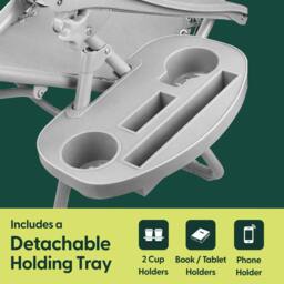 Keplin Set of 2 Heavy Duty Zero Gravity Chairs - Garden Recliners in Teal - thumbnail 6