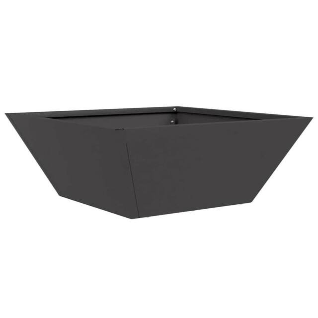 Berkfield Home Garden Bowl Planter Black 40x40x15 cm Steel - Size: 40 x 40 x 15 cm - image 1