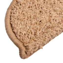 Berkfield Home Carpet Stair Treads 15 pcs Beige 56x17x3 cm - Size: Medium - thumbnail 6