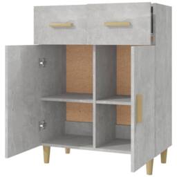 Berkfield Home Sideboard Concrete Grey 69.5x34x90 cm Engineered Wood - thumbnail 4