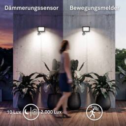 BRILONER Black LED Floodlight Outdoor Wall Light Motion Sensor Security IP65 - thumbnail 6
