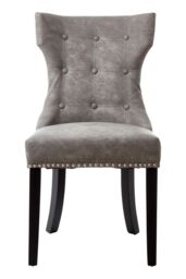 Orsina Grey Velvet Chair, Enchanting Sleep Chair, Easy to Assemble Borg Chair, Comfy Dining Chair - thumbnail 7