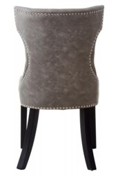 Orsina Grey Velvet Chair, Enchanting Sleep Chair, Easy to Assemble Borg Chair, Comfy Dining Chair - thumbnail 4