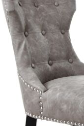 Orsina Grey Velvet Chair, Enchanting Sleep Chair, Easy to Assemble Borg Chair, Comfy Dining Chair - thumbnail 6