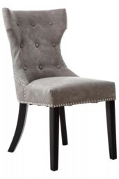 Orsina Grey Velvet Chair, Enchanting Sleep Chair, Easy to Assemble Borg Chair, Comfy Dining Chair - thumbnail 2