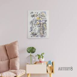 "Artery8 Ghosts Design for Urne Buriall Book Nash Canvas Wall Art Print - Size: W12"" x H16""" - thumbnail 3