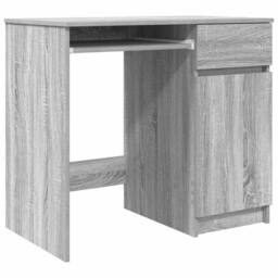 Berkfield Home Desk Grey Sonoma 86x49x76 cm Engineered Wood - Size: 86 x 49 x 76 cm - thumbnail 1