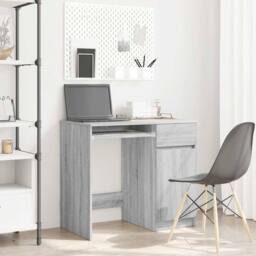 Berkfield Home Desk Grey Sonoma 86x49x76 cm Engineered Wood - Size: 86 x 49 x 76 cm - thumbnail 2
