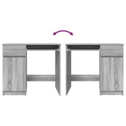 Berkfield Home Desk Grey Sonoma 86x49x76 cm Engineered Wood - Size: 86 x 49 x 76 cm - thumbnail 9
