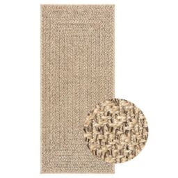 Berkfield Home Rug ZIZUR 80x200 cm Jute Look Indoor & Outdoor in Brown - Size: Medium - thumbnail 3