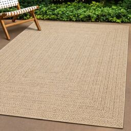 Berkfield Home Rug ZIZUR 80x200 cm Jute Look Indoor & Outdoor in Brown - Size: Medium