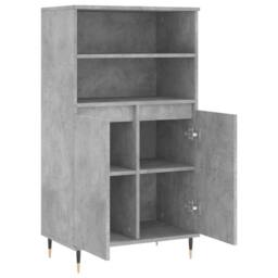 Berkfield Home Highboard Concrete Grey 60x36x110 cm Engineered Wood - Size: 60 x 36 x 110 cm - thumbnail 5