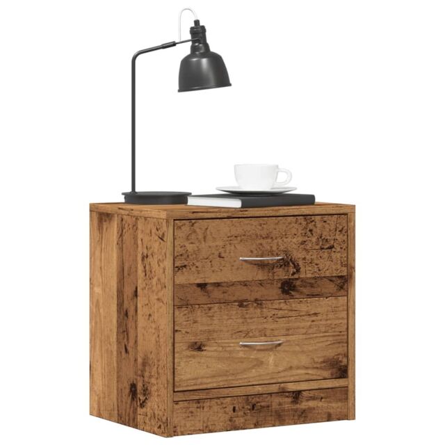 Berkfield Home Bedside Cabinets 2 pcs Old Wood 40x30x40 cm Engineered Wood in Brown - Size: 40 x 30 x 40 cm - image 1