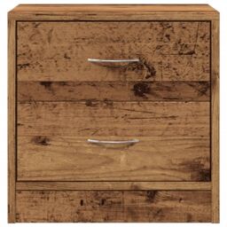 Berkfield Home Bedside Cabinets 2 pcs Old Wood 40x30x40 cm Engineered Wood in Brown - Size: 40 x 30 x 40 cm - thumbnail 4
