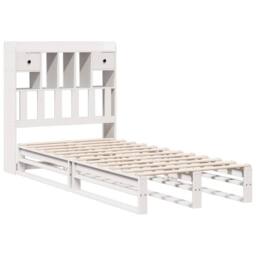 Berkfield Home Decorative Bookcase Bed without Mattress White 90x190 cm Single S - thumbnail 1
