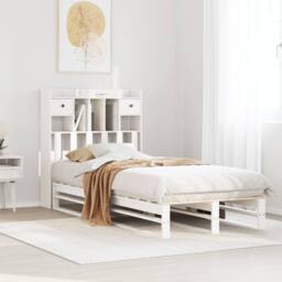 Berkfield Home Decorative Bookcase Bed without Mattress White 90x190 cm Single S - thumbnail 2