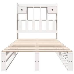 Berkfield Home Decorative Bookcase Bed without Mattress White 90x190 cm Single S - thumbnail 4