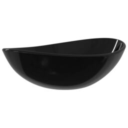 Berkfield Home Basin Tempered Glass 54.5x35x15.5 cm Black - thumbnail 2