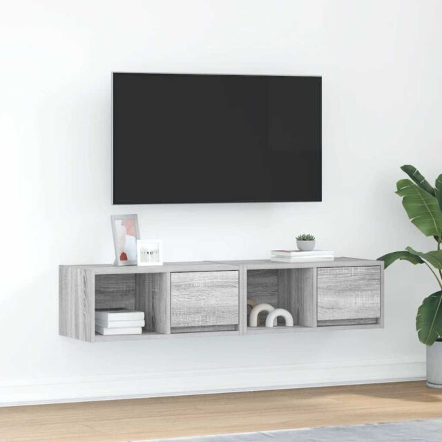 Berkfield Home TV Cabinets 2 pcs Grey Sonoma 60x31x25.5 cm Engineered Wood - image 1