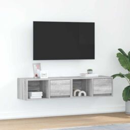 Berkfield Home TV Cabinets 2 pcs Grey Sonoma 60x31x25.5 cm Engineered Wood - thumbnail 1