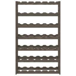 Berkfield Home Wine Rack for 42 Bottles Grey Solid Wood Pine - thumbnail 3