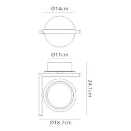 Netlighting Olimpia Wall Lamp 8W LED 3000K 600lm IP20 Satin Gold - thumbnail 2