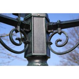 Berkfield Home Garden Light Post 3-arms 215 cm Dark Green/Black Aluminium in Green - thumbnail 5