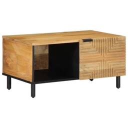 Berkfield Home Coffee Table Brown 80x50x40 cm Solid Wood Mango - Size: 80 x 50 x 40 cm - thumbnail 2