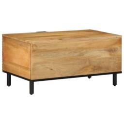 Berkfield Home Coffee Table Brown 80x50x40 cm Solid Wood Mango - Size: 80 x 50 x 40 cm - thumbnail 5