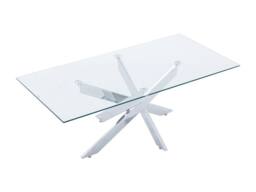 Vente-unique Tempered Glass & Chromed Metal Coffee Table - Transparent - COSIMA in Clear - thumbnail 8