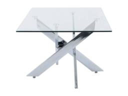 Vente-unique Tempered Glass & Chromed Metal Coffee Table - Transparent - COSIMA in Clear - thumbnail 9