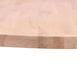 Berkfield Home Table Top Ã˜40x1.5 cm Round Solid Wood Beech in Brown - Size: 40x1.5 cm - thumbnail 3