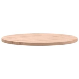 Berkfield Home Table Top Ã˜40x1.5 cm Round Solid Wood Beech in Brown - Size: 40x1.5 cm - thumbnail 6