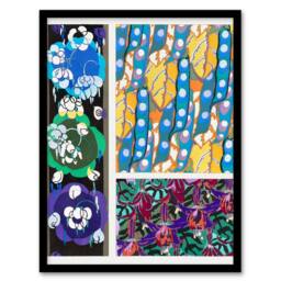 "Artery8 Colourful Floral Art Deco Patterns Benedictus Framed Wall Art Print - Size: W12"" x H16""" - thumbnail 1