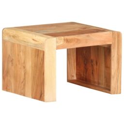 Berkfield Home Side Table 43x40x30 cm Solid Acacia Wood in Brown - Size: 43 x 40 x 30 cm - thumbnail 1